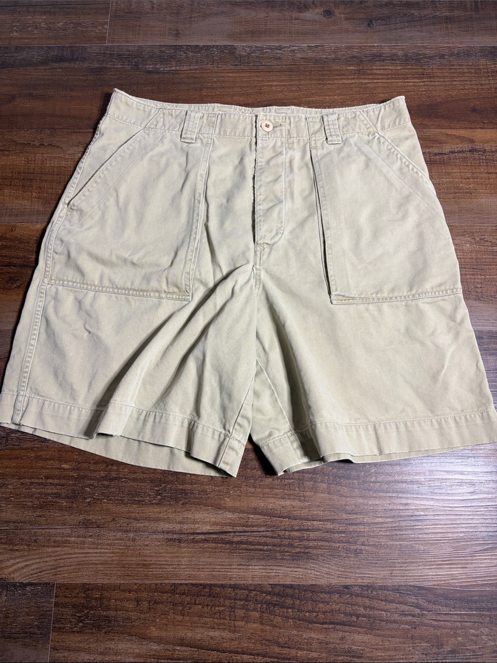 Men's Cotton Canvas Shorts in Khaki